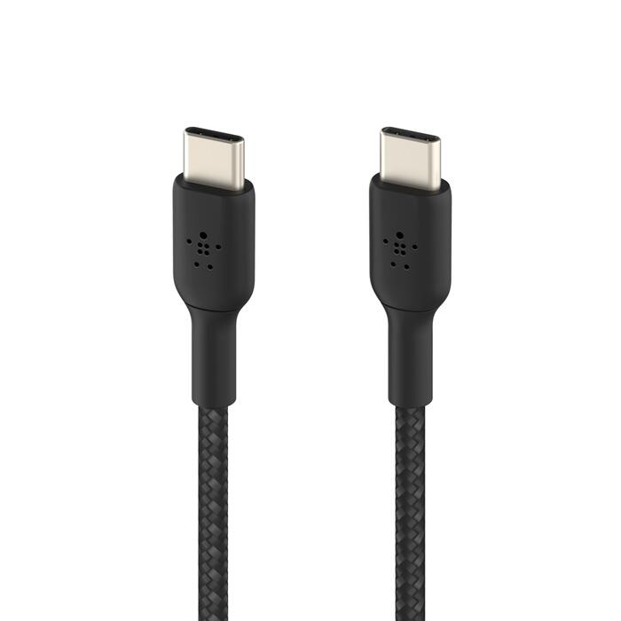 Belkin BoostCharge geflochtenes 1 m USB-C/USB-C Kabel, schwarz Belkin BoostCharge geflochtenes 1 m USB-C/USB-C Kabel, schwarz